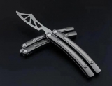 csgo钛合金蝴蝶刀  (弯头）