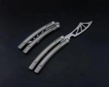 csgo钛合金蝴蝶刀  (弯头）
